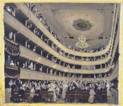 Zuschauerraum im alten Burgtheater von Gustav Klimt